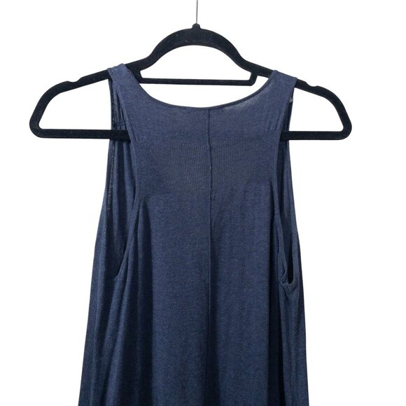 Minnie Rose Sleeveless Navy Sweater Maxi Dress SZ S - Picture 5 of 9